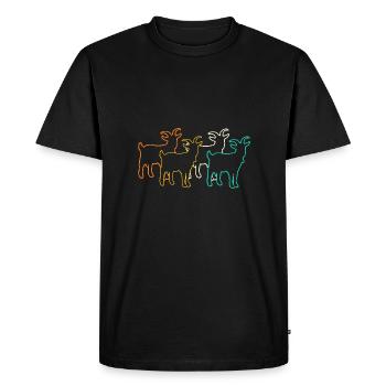 Ziegen - Männer Premium Bio T-Shirt - Schwarz - Vorne - Nico (187cm)