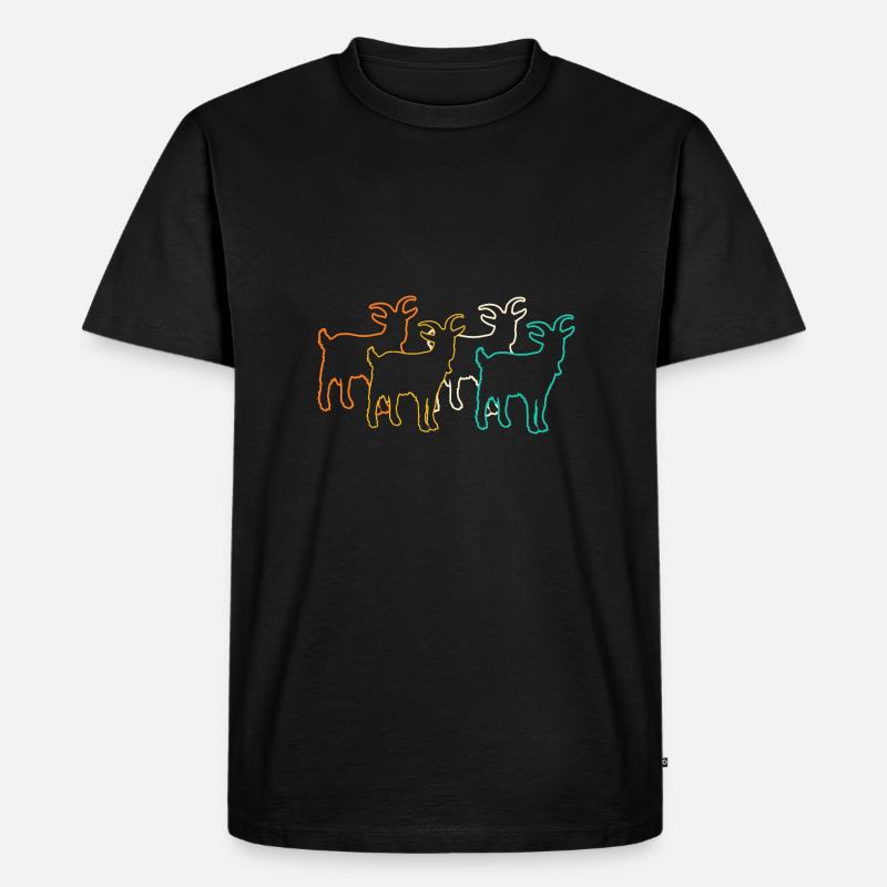 Ziegen - Männer Premium Bio T-Shirt - Schwarz