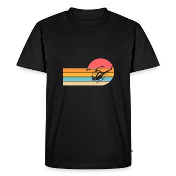 Pilot Helicopter Helicopter - Men's Premium Organic T-Shirt - black - Front - Nico (187cm)