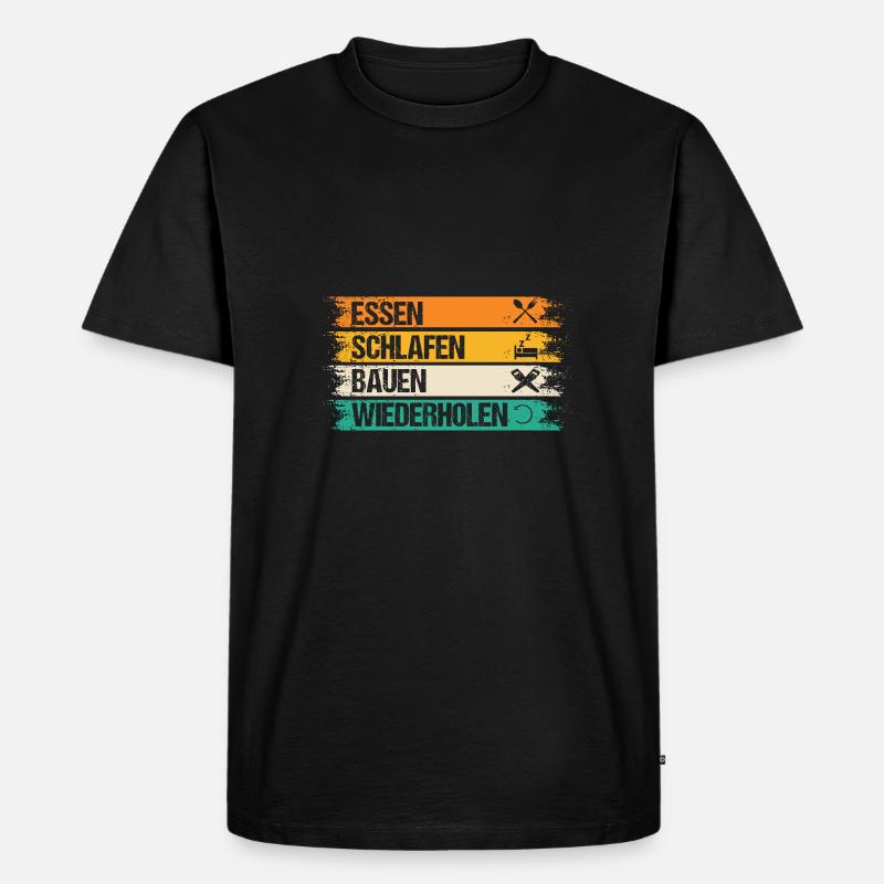 Zimmermann Zimmerer - Männer Premium Bio T-Shirt - Schwarz