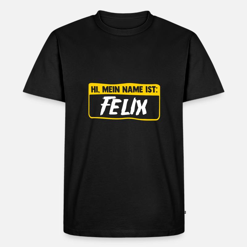 Felix - Männer Premium Bio T-Shirt - Schwarz