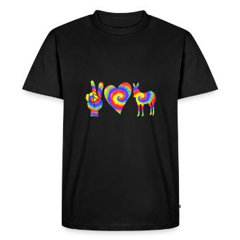 Âne - T-shirt Premium bio Homme - noir - Devant - Nico (187cm)