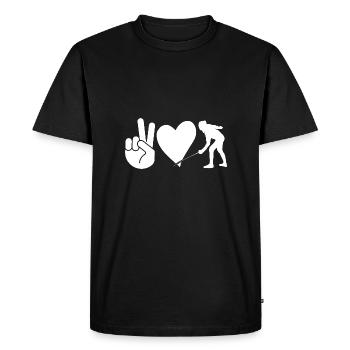 Clôture Clôture - T-shirt Premium bio Homme - noir - Devant - Nico (187cm)