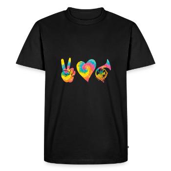 Horn player French horn - Men's Premium Organic T-Shirt - black - Front - Nico (187cm)