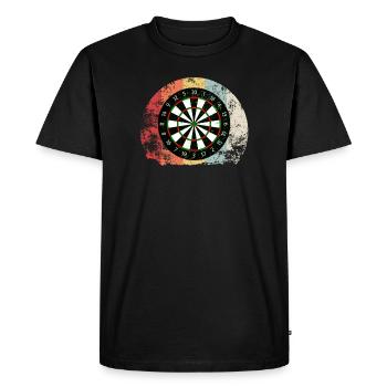 Darts Vintage Dart Sport Pfeil Geschenk - Männer Premium Bio T-Shirt - Schwarz - Vorne - Nico (187cm)