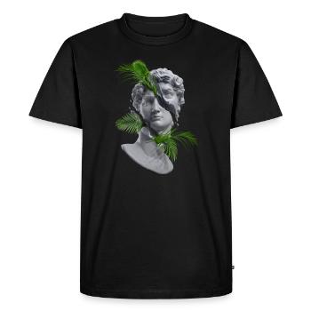 Green statue - Men's Premium Organic T-Shirt - black - Front - Nico (187cm)