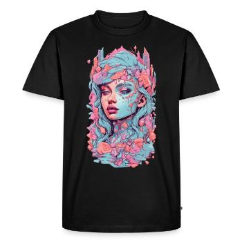 Gothique Pastel Kawaii cristallisé Goth Design - T-shirt Premium bio Homme - noir - Devant - Nico (187cm)