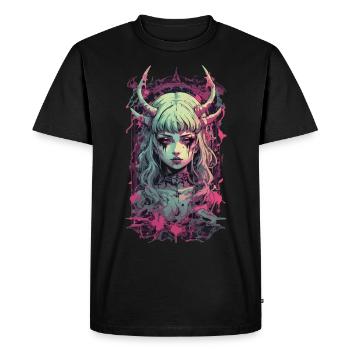 Pastel Goth démon gothique fille Streetwear Design - T-shirt Premium bio Homme - noir - Devant - Nico (187cm)