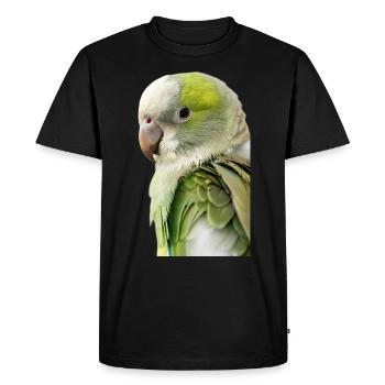 Monk parakeet - Men's Premium Organic T-Shirt - black - Front - Nico (187cm)