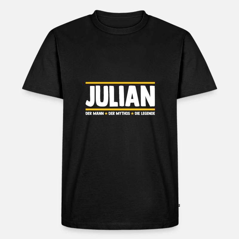 Julian - Männer Premium Bio T-Shirt - Schwarz