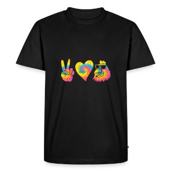 Poules Poule - T-shirt Premium bio Homme - noir - Devant - Nico (187cm)