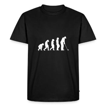 Golfer Evolution Golf - Men's Premium Organic T-Shirt - black - Front - Nico (187cm)