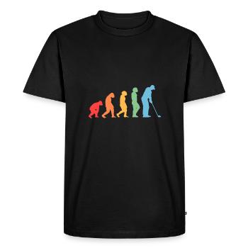 Golfer Evolution Golf - Men's Premium Organic T-Shirt - black - Front - Nico (187cm)