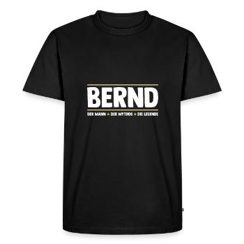 Bernd - Men's Premium Organic T-Shirt - black - Front - Nico (187cm)