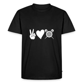 Joueur de fléchettes Fléchettes - T-shirt Premium bio Homme - noir - Devant - Nico (187cm)