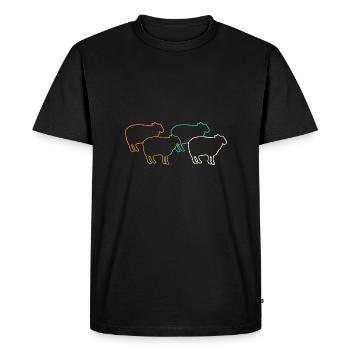 Shepherd Sheep - Men's Premium Organic T-Shirt - black - Front - Nico (187cm)