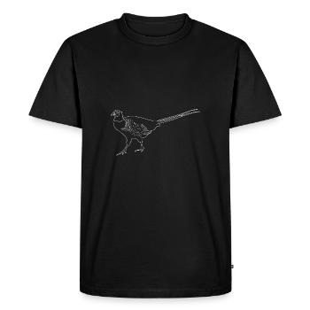 Fasan linéaire - T-shirt Premium bio Homme - noir - Devant - Nico (187cm)