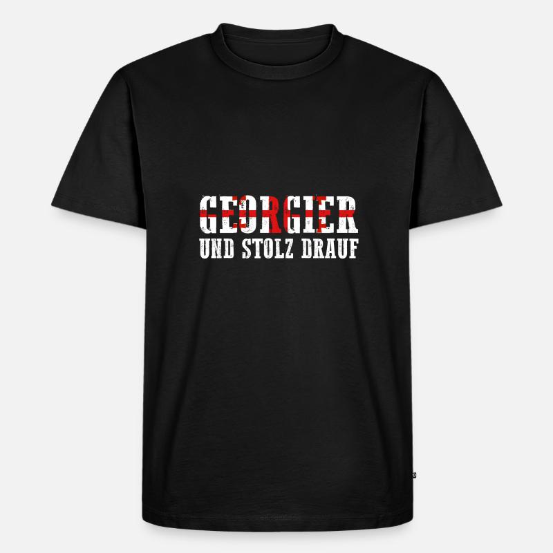 Georgier Georgien - Männer Premium Bio T-Shirt - Schwarz