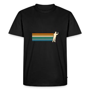 Joueur de fléchettes Fléchettes - T-shirt Premium bio Homme - noir - Devant - Nico (187cm)