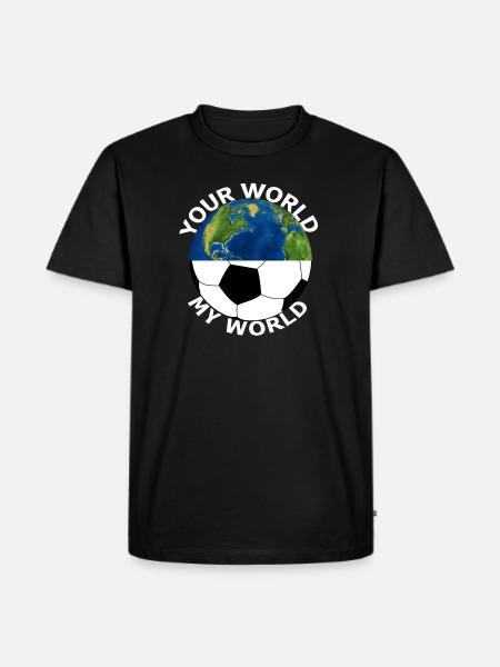 Fussball - Männer Premium Bio T-Shirt - Schwarz
