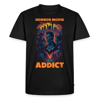 Zombie Illustration Horror Movie Fan Design - Men's Premium Organic T-Shirt - black - Front - Nico (187cm)