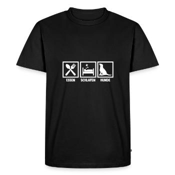 Chien Propriétaire De Chien Propriétaire De Chien Motif Chiens - T-shirt Premium bio Homme - noir - Devant - Nico (187cm)