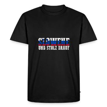 Slovènes Slovénie - T-shirt Premium bio Homme - noir - Devant - Nico (187cm)