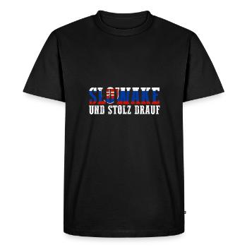Slovaquie Slovaquie - T-shirt Premium bio Homme - noir - Devant - Nico (187cm)