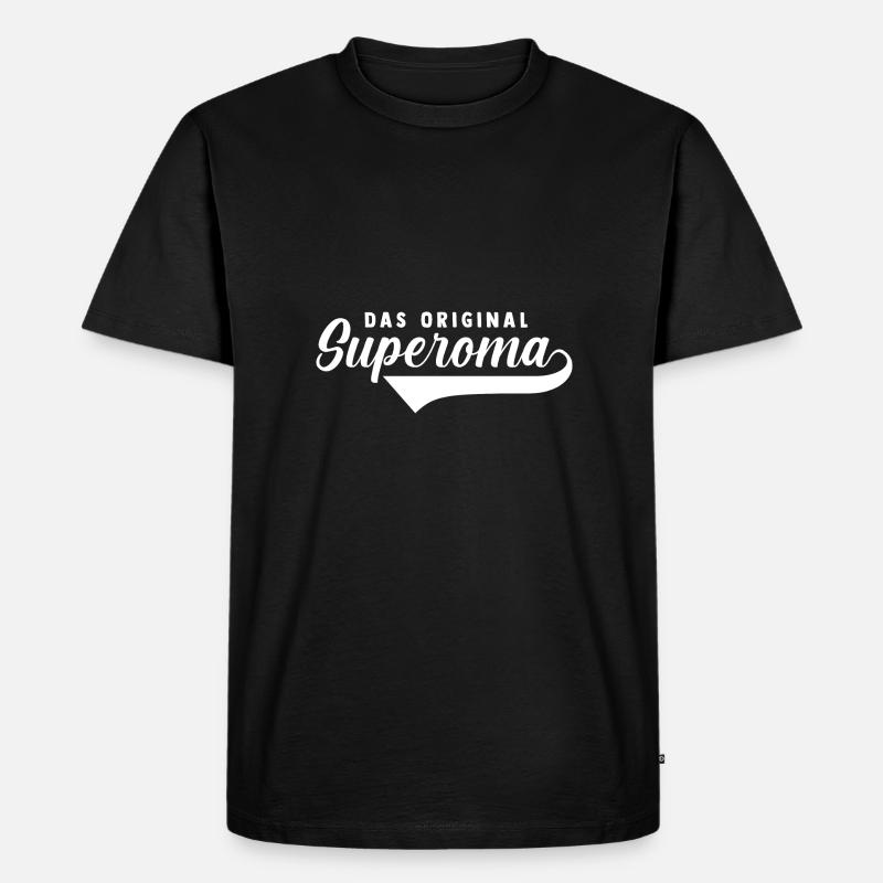 Großmutter Oma - Männer Premium Bio T-Shirt - Schwarz