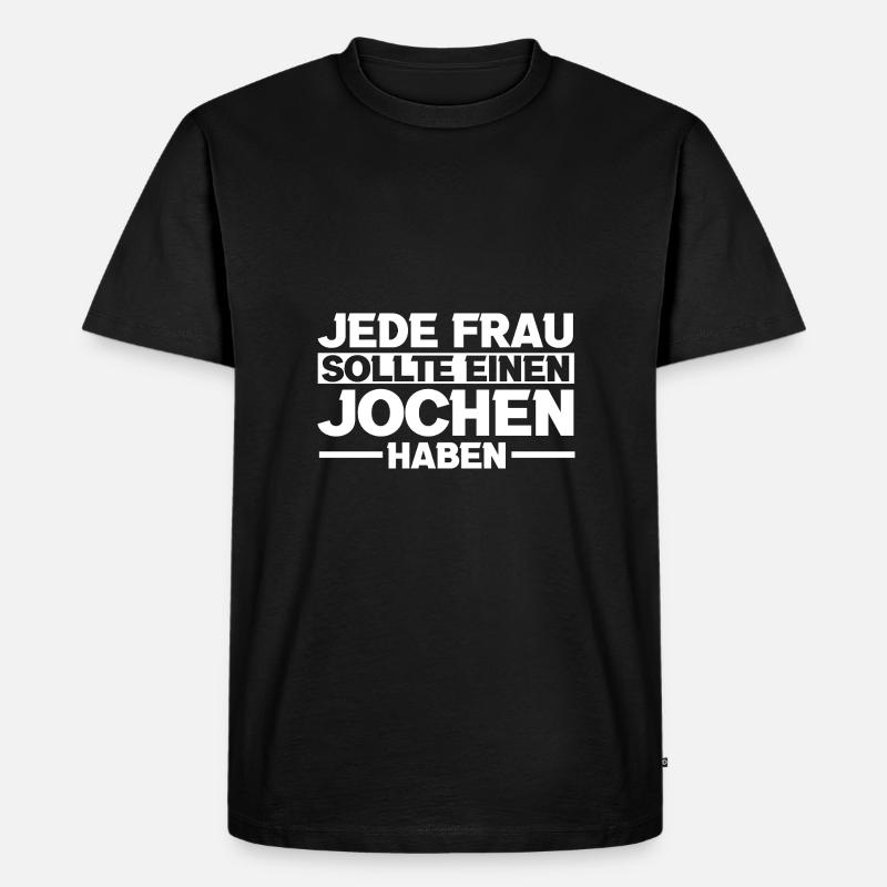 Jochen - Männer Premium Bio T-Shirt - Schwarz