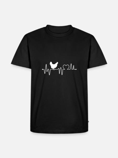 Chickens heartbeat hen - Men's Premium Organic T-Shirt - black