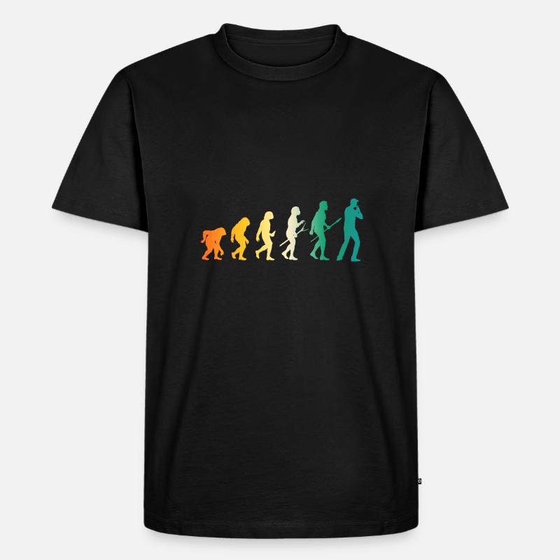Harmonika Evolution Mundharmonika - Männer Premium Bio T-Shirt - Schwarz