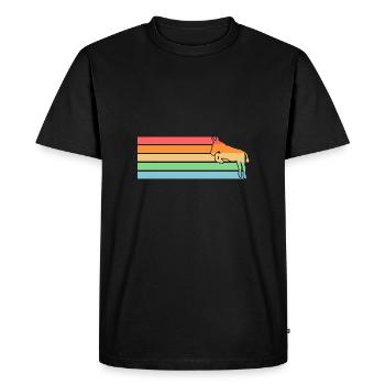 Âne - T-shirt Premium bio Homme - noir - Devant - Nico (187cm)