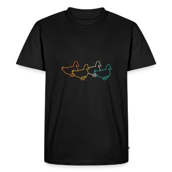 Ducks - Men's Premium Organic T-Shirt - black - Front - Nico (187cm)