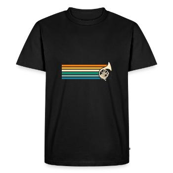 Horn player French horn - Men's Premium Organic T-Shirt - black - Front - Nico (187cm)