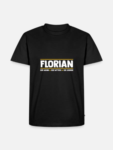 Florian - Men's Premium Organic T-Shirt - black