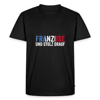 Français Français France - T-shirt Premium bio Homme - noir - Devant - Nico (187cm)
