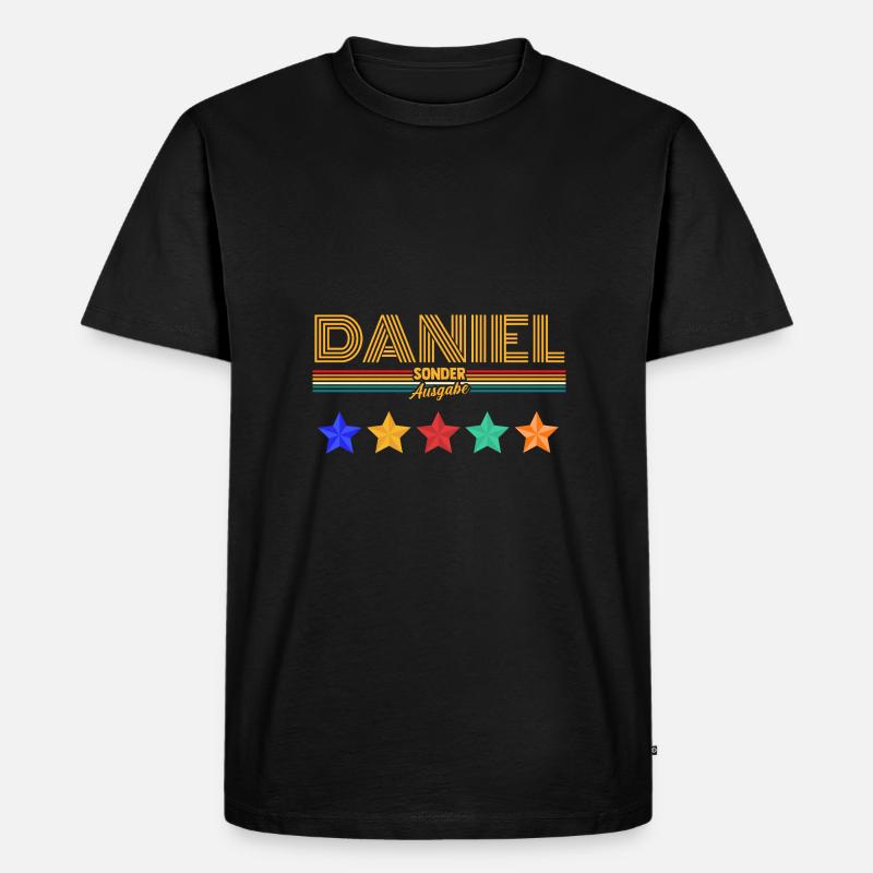 Daniel - Männer Premium Bio T-Shirt - Schwarz