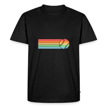 Joueur de baseball Baseball - T-shirt Premium bio Homme - noir - Devant - Nico (187cm)