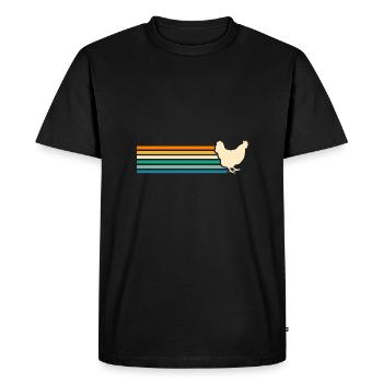 Poules Poule - T-shirt Premium bio Homme - noir - Devant - Nico (187cm)