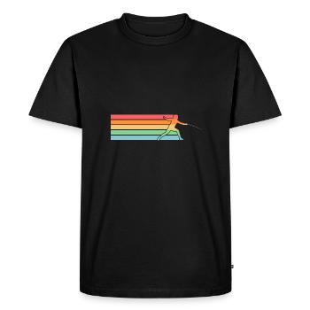 Clôture Clôture - T-shirt Premium bio Homme - noir - Devant - Nico (187cm)