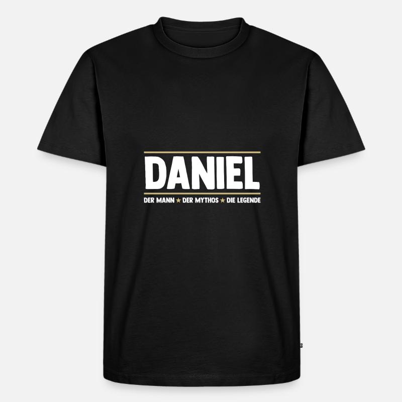 Daniel - Männer Premium Bio T-Shirt - Schwarz