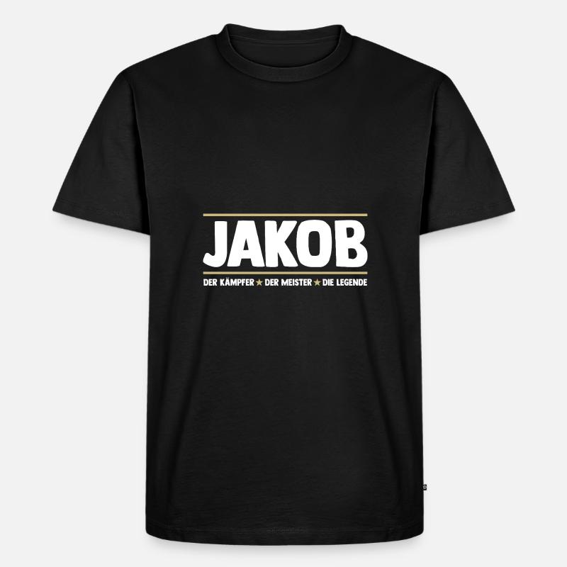 Jakob - Männer Premium Bio T-Shirt - Schwarz
