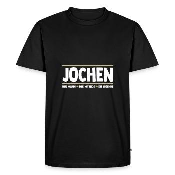 Jochen - T-shirt Premium bio Homme - noir - Devant - Nico (187cm)