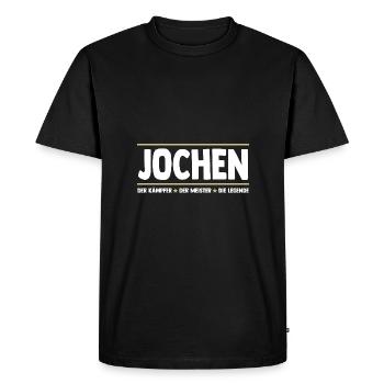 Jochen - T-shirt Premium bio Homme - noir - Devant - Nico (187cm)
