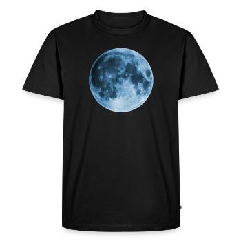 Mond blauer Vollmond Wicca Planet Himmel Sterne - Männer Premium Bio T-Shirt - Schwarz - Vorne - Nico (187cm)