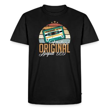 Août 1959 Jubilé 1959 Légendes Août - T-shirt Premium bio Homme - noir - Devant - Nico (187cm)