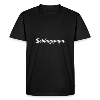 Father Best Dad - Men's Premium Organic T-Shirt - black - Front - Nico (187cm)