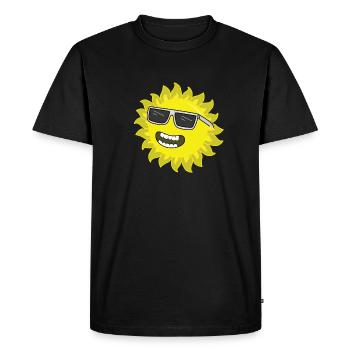 Soleil avec des lunettes de soleil - T-shirt Premium bio Homme - noir - Devant - Nico (187cm)