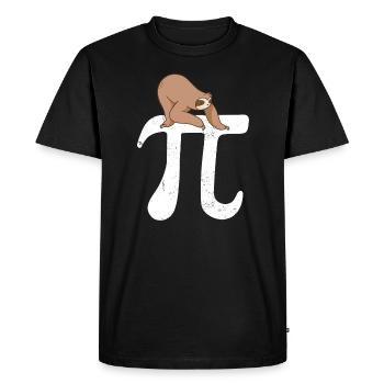 Math Sloth Pi - Men's Premium Organic T-Shirt - black - Front - Nico (187cm)